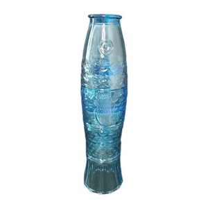 Koi Fish 4-pc Stacking Cups Aqua Blue Japanese Eclectic Beach Maximalist Style - Picture 1 of 7