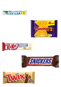Mixed Chocolate Bar Combo | Bounty Snickers Twix KitKat Crunchie FREE DELIVERY - Picture 1 of 1