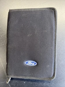 FUNDA MANUAL DEL PROPIETARIO FORD SOLO NEGRA Cremallera Lona Cremallera Fabricante de Equipo Original Usada.  - Imagen 1 de 2
