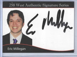 258 West Authentic Signatures Eric Millegan 83/240 On Card Auto JSC - Picture 1 of 2