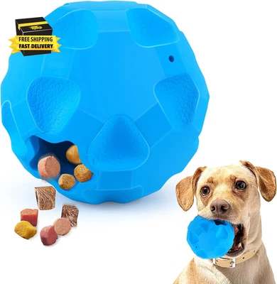 Juguetes dispensadores de golosinas para perros para masticadores agresivos raza grande, bolas de goma para D Foto 1 de 4