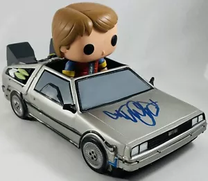 Michael J Fox Modellino pop firmato Back To The Future Time Machine + Beckett - Foto 1 di 8
