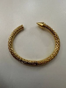 Vita Fede Gold Tone Made in Italy Hinged Cuff bracelet (lost Part) - Picture 1 of 4