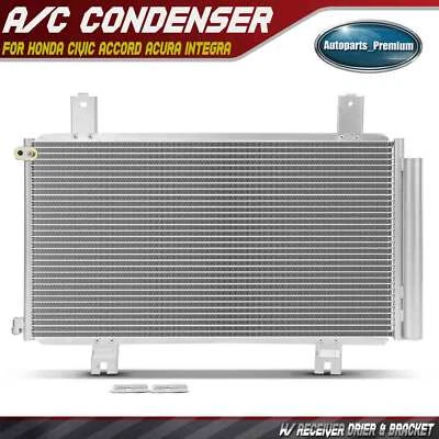 Condensador delantero de aire acondicionado con receptor secador y soporte para Honda Civic 22-23 Accord Foto 1 de 4