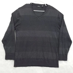 Claiborne Sweater Mens 2XL Gray Knitted Cashmere Long Sleeve Crew Neck Pullover - Picture 1 of 8