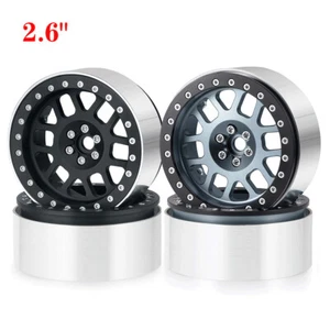 Aluminum 2.6" Beadlock Wheels Rims Upgrades for Black Mamba 1/10th Monster Truck - Picture 1 of 20