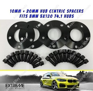 Alloy Wheel Spacers + Bolts 10mm + 20mm Fits Bmw X5 E70 F15 X6 F16 5x120 74.1 - Picture 1 of 6