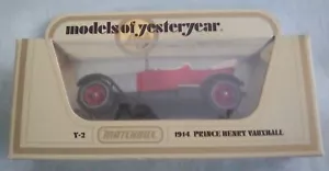 Matchbox Models Of Yesteryear Y2 1914 Prince Henry Vauxhall: New & Boxed - Picture 1 of 2