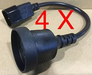 4x 30cm UPS Power Cord Extension Lead Cable IEC Male to 3-Pin AU Female Socket - Picture 1 of 3