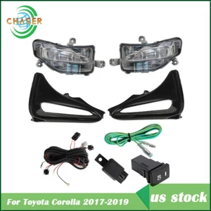 For 17-19 Toyota Corolla L LE Daytime Running Lamps Fog Lights 8143002020 - Picture 1 of 8