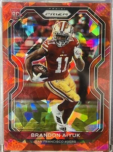 💥2020 Panini Prizm - Rookie Red Ice Prizm #301 Brandon Aiyuk (RC) - Imagen 1 de 10