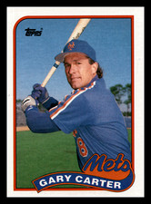 1989 Topps Gary Carter HOF New York Mets #680 Near Mint NM