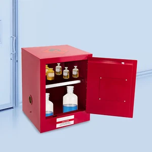 Gabinete de seguridad líquido inflamable rojo gabinete de almacenamiento peligroso 4 galones/1,51 L - Imagen 1 de 23