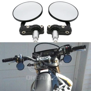 Espejos retrovisores laterales de extremo de barra de 7/8" para motocicleta redonda para Suzuki DRZ400 DRZ400SM/S/E DR650 - Imagen 1 de 7