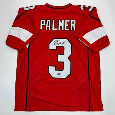 Camiseta deportiva facsímil autografiada Carson Palmer Arizona roja reimpresión talla XL para hombre Foto 1 de 4