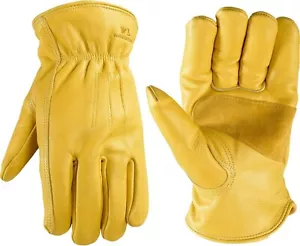 Wells Lamont 1108L-NEW Men's Leather Cold Weather Work Gloves Saddletan L - Picture 1 of 5