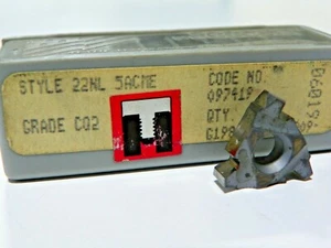 9 PIECES, RTW 22NL 5ACME CQ2 CARBIDE INSERTS, F418 - Picture 1 of 7