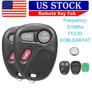 2 para GMC Sierra 1500 2500 3500 HD 2001 2002 coche control remoto llave llavero - Imagen 1 de 8