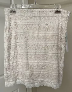 Aqua Ivory/Nude Lace Skirt Size Large 2024 - Picture 1 of 4