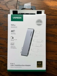 Ugreen 6-In-1 USB-C Multifunction Adapter For MacBook Air/Pro Fast Charge HDMI - Picture 1 of 4