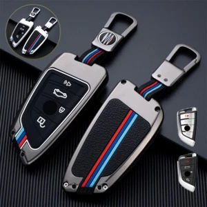 Zinc Alloy Car Key Fob Case Cover For BMW X1 X2 X3 X4 X5 X6 X7 2 3 5 6 Series - Picture 1 of 28