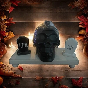 Nuevo tarro calavera Halloween 2022 calavera caramelo cuenco 6"H 6"W (solo plato calavera) - Imagen 1 de 6