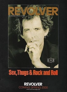 Rolling Stones Keith Richards 2000 Revolver Magazine publicidad impresión - Imagen 1 de 3