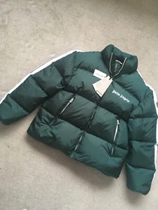 AUTHENTIC Palm Angels track down puffer jacket size XL X LARGE BNWT Coat GREEN - Picture 1 of 10