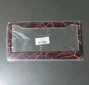 Marco de matrícula de coche de metal geométrico rojo negro - Imagen 1 de 2