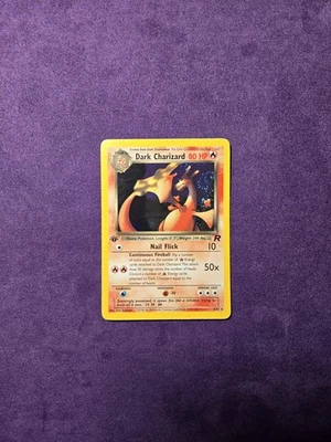 1st Edition Dark Charizard 4/82 Team Rocket Holo - 🌀Galaxy Head Swirl🌀 - Image 1 of 4