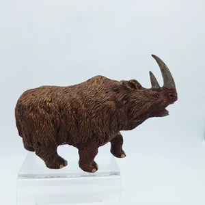 Vintage Solid Wooly Rhinoceros toy Safari LTD 1997 United Exhibits Rhino 4258BMT - Picture 1 of 8