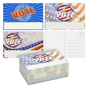 120 Pack Patriotic Vote Postcards for Voters, 3 USA American Designs, 4x6 In - Picture 1 of 6