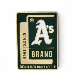 Oakland Athletics A’s 2004 Season Ticket Holder Lapel Hat Pin MLB Baseball - Bild 1 von 4