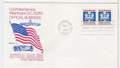 TurtlesTradingPost- Official Mail- #o139 FDC 1985 Artmaster Cachet D Rate Pair - Image 1 of 2