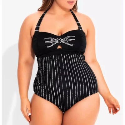 Traje de baño Disney Pesadilla antes de Navidad Jack Skellington talla grande 4 halter Foto 1 de 4
