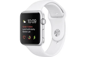 Apple Watch Series 1 38mm Silver Aluminum w/ White Sport Band A1802 - Zdjęcie 1 z 4