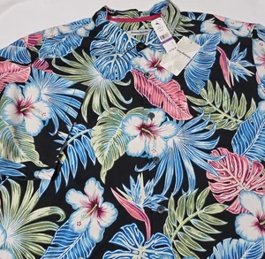 Camicia uomo Tommy Bahama 2XLB Konkan Jungle vestibilità classica elasticizzata stampa tropicale - Foto 1 di 15