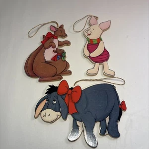 Vintage Disney Winnie The Pooh Christmas Ornaments Eeyore Kanga Roo & Piglet Too - Picture 1 of 11