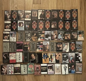 Mixed Lot 60 Vintage Cassette Tapes, 40s THROUGH 80s Classic Rock Time Life Jazz - Imagen 1 de 6
