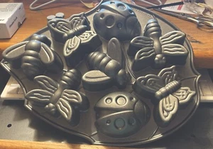 Nordic Ware Backyard Bugs Butterfly Dragonfly Lady Bug Cake Muffin Pan FUN - Picture 1 of 7