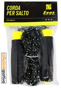 CORDA PER SALTO ZEUS SPORT CON MANICI IN SCHIUMA- col. nero/giallo - Foto 1 di 2