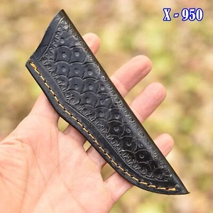 Genuine Black Leather Hand Crafted BELT SHEATH Holster FIXED BLADE KNIFE EDC - Picture 1 of 5