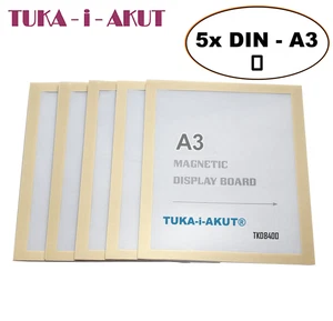 5er A3 Info-Rahmen Selbstklebend, Magnetverschluss Klapp Plakatrahmen TKD8400 G - Bild 1 von 10