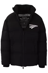 $1650 Designer DSQUARED2 Men's D&G Real Down Filled Logo Puff Jacket XL - Picture 1 of 6