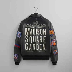 Avirex Knicks x Rangers Madison Square Garden Leder College Jacke Neu mit Etikett - Bild 1 von 7