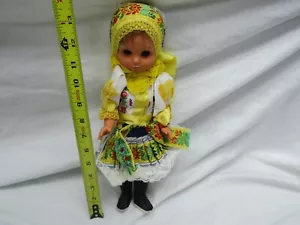 Vintage Lidova Tvorba 13” made in Czechoslovakian UH.BROD Ethnic Doll SLEEP EYES - Picture 1 of 6