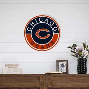 Chicago Bears Circular Metal Sign 11.8in Home Decoration，fans Gift
