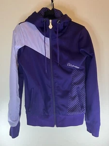 Volcom Jacket Sz Small Purple Hooded Full Zip Coat Midweight Lined Polyester - Picture 1 of 17