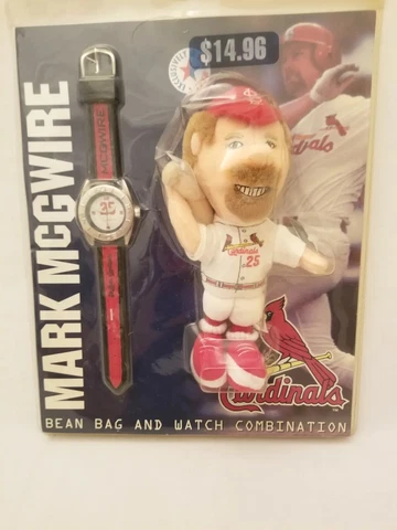 Youth 8" St. Louis Cardinals Mark McGwire Doll #25 collectable bean bag & watch Cover