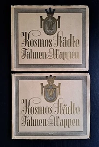KOSMOS STÄDTE FAHNEN und WAPPEN Cigarettenfabrik Band A und B Sammelbildband - Bild 1 von 8